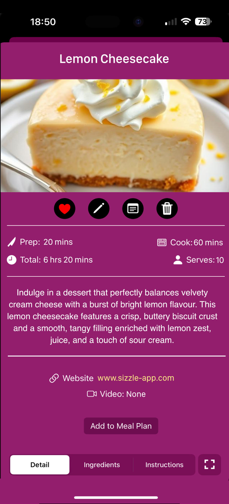 Sizzle Lemon Cheeseckae